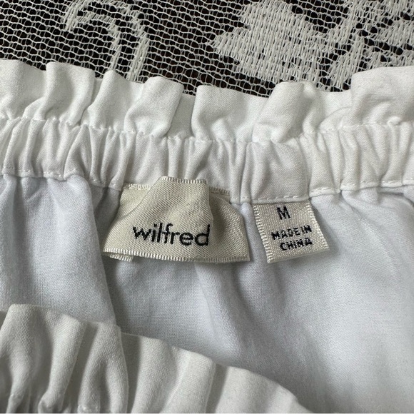 Aritzia Wilfred Off The Shoulder Lunette Dress in White Sz  Med - Picture 4 of 10